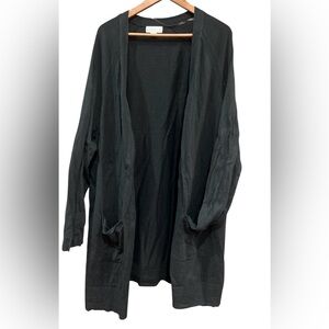 Ava & Viv Black Open Front Long Plus Size Women’s Cardigan Size 4X